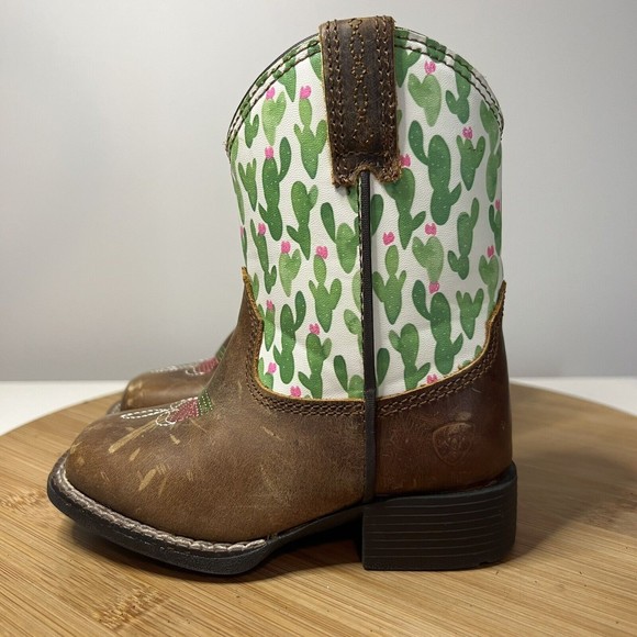 Ariat Toddler Size 5 Anaheim Lil' Stompers Cowgirl Boots Cactus Pink A441000844 - Picture 1 of 7